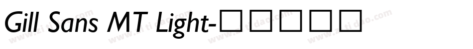 Gill Sans MT Light字体转换